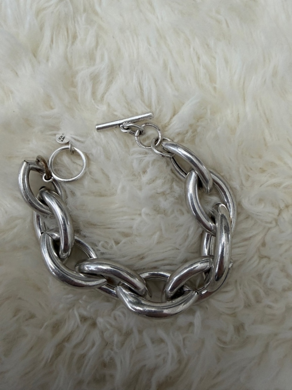 Jenny Bird Chunky Silver Toggle Chain Bracelet - Picture 3 of 5